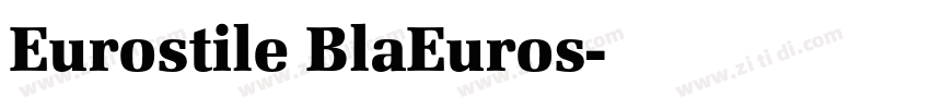Eurostile BlaEuros字体转换